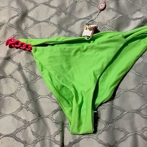 BRAND NEW WITH TAGS! Neon green and pink bikini bottoms. Size M never worn